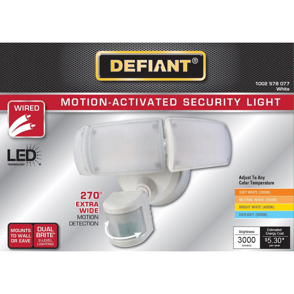 how to adjust defiant motion security light